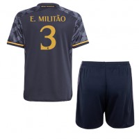 Real Madrid Eder Militao #3 Replica Away Minikit 2023-24 Short Sleeve (+ pants)
